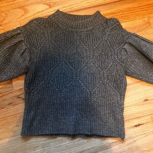 ASTR Women’s Grey Bubble Sleeve Sweater.